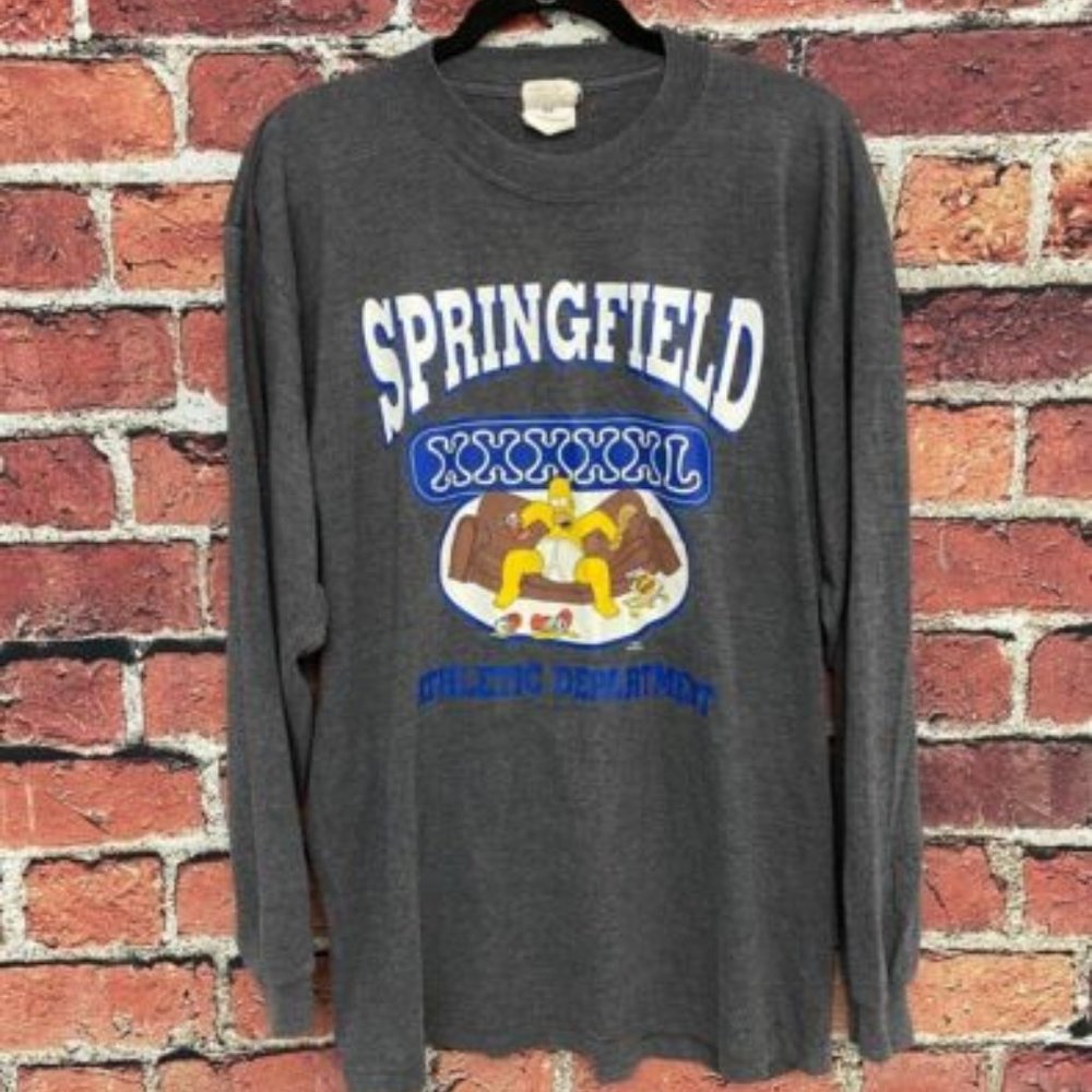 The Simpsons Shirt Men Medium Grey Springfield Athletic Department XXXXXL Homer